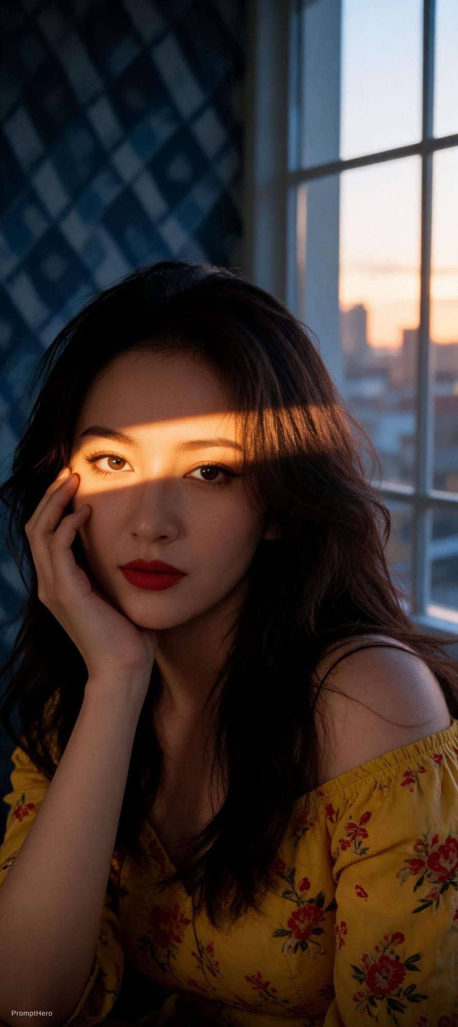 Hero prompt: A cinematic photorealistic boudoir portrait of a b... - Hero