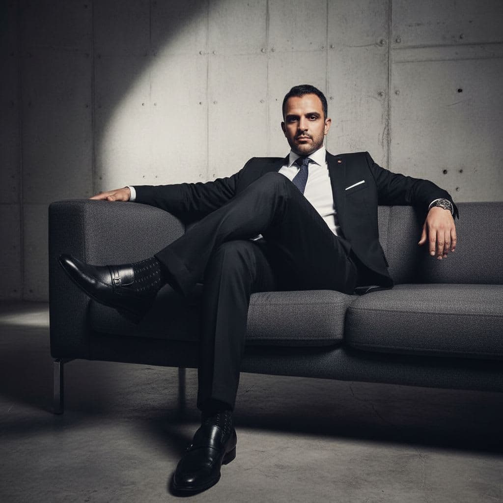 Nano Banana prompt: fashion editorial photograph, man, shot on a Canon... - Nano Banana