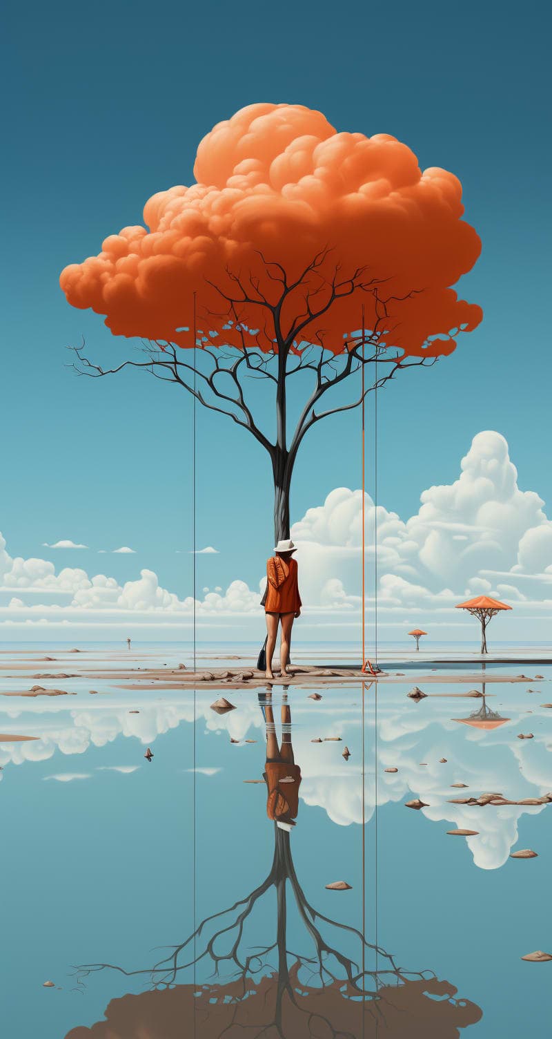 Midjourney prompt: Surrealism Simplicity --ar 68:128 --stylize 750 -- - Midjourney