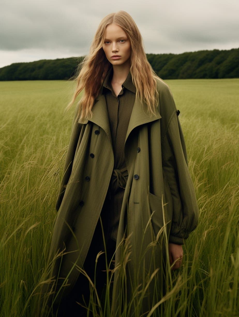 Midjourney prompt: a woman walking through a lush green field, vogue ... - Midjourney