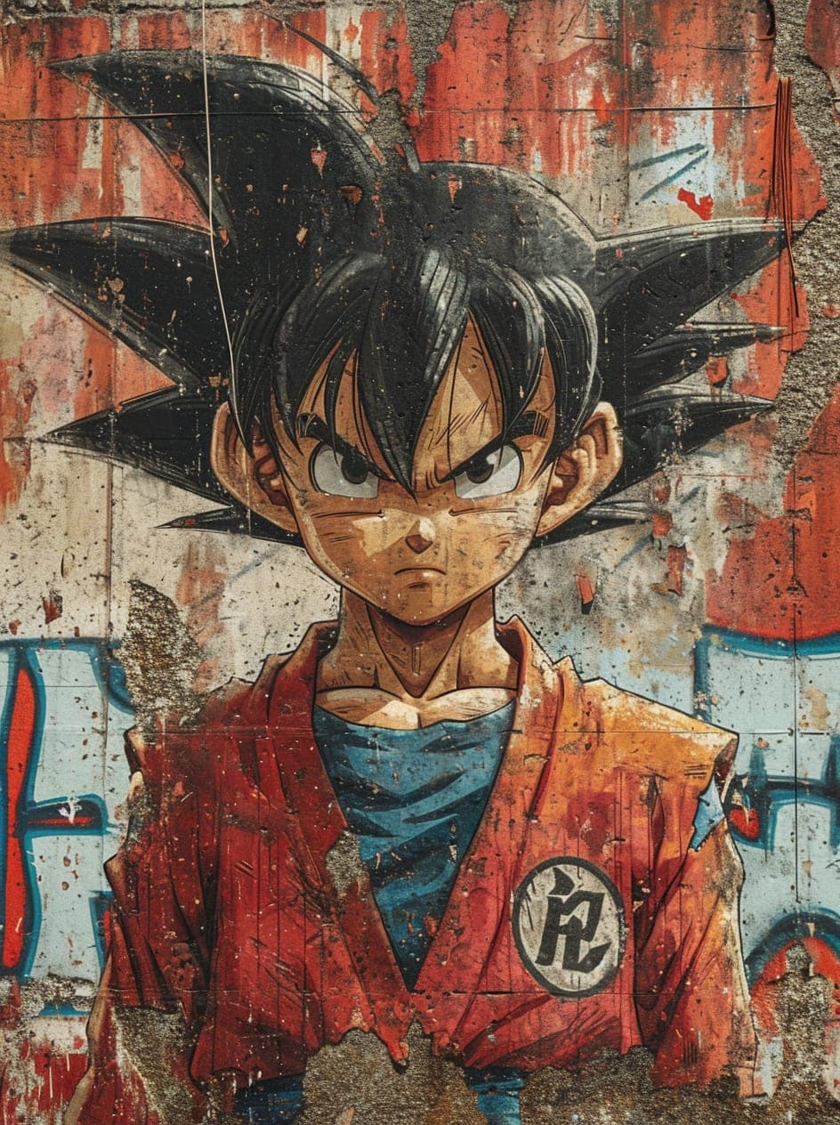Midjourney prompt: dragon ball, portrait of dr goku, in the style of ... - Midjourney