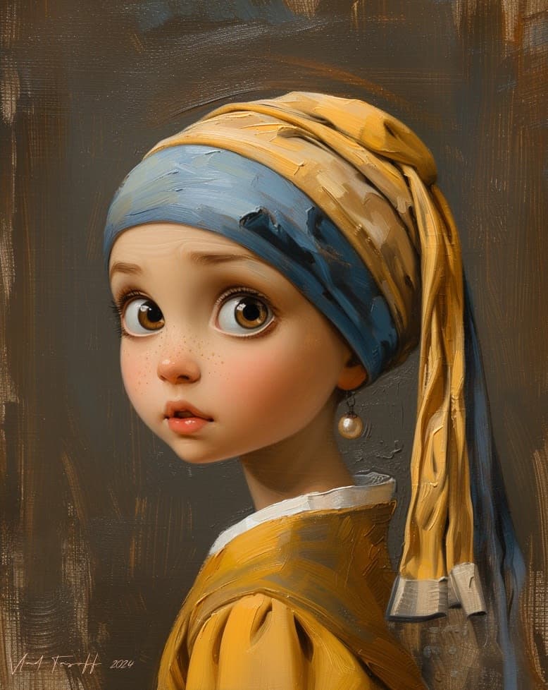Muchacha con turbante - Midjourney