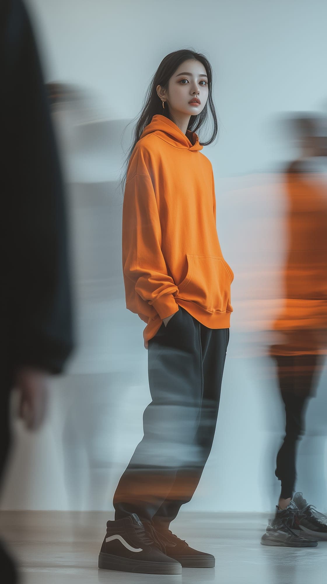 Midjourney prompt: photography, snap shot, korean female model, side ...