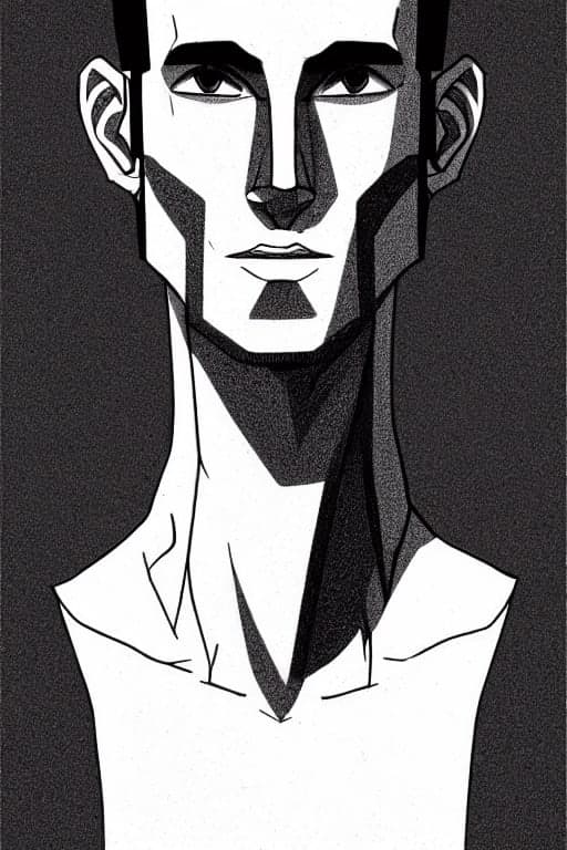 Stable Diffusion prompt: young man with long face, with clean shaven short ... - Stable Diffusion