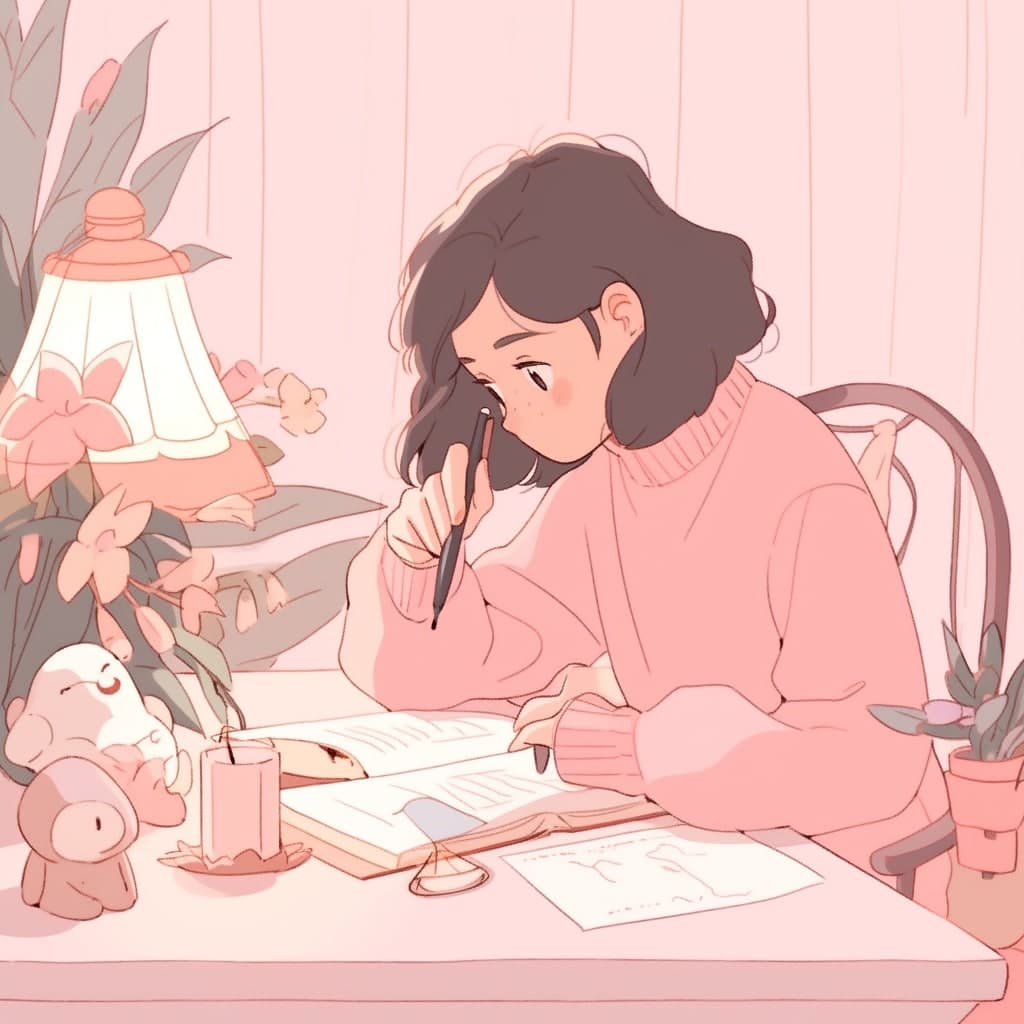Midjourney prompt: A contemplative artist, sketching a still life, in...