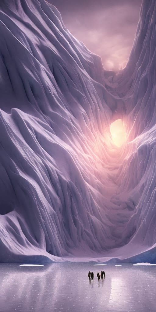 Openjourney prompt: Multiple connecting tunnels in antartica bellow th...
