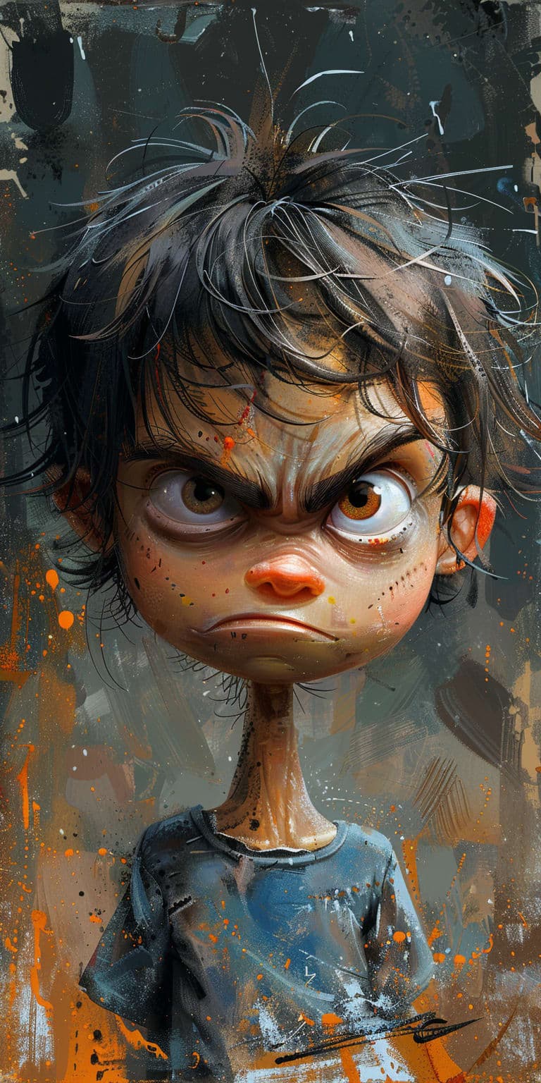 Midjourney prompt: caricature illustration, children's comic book cha... - Midjourney