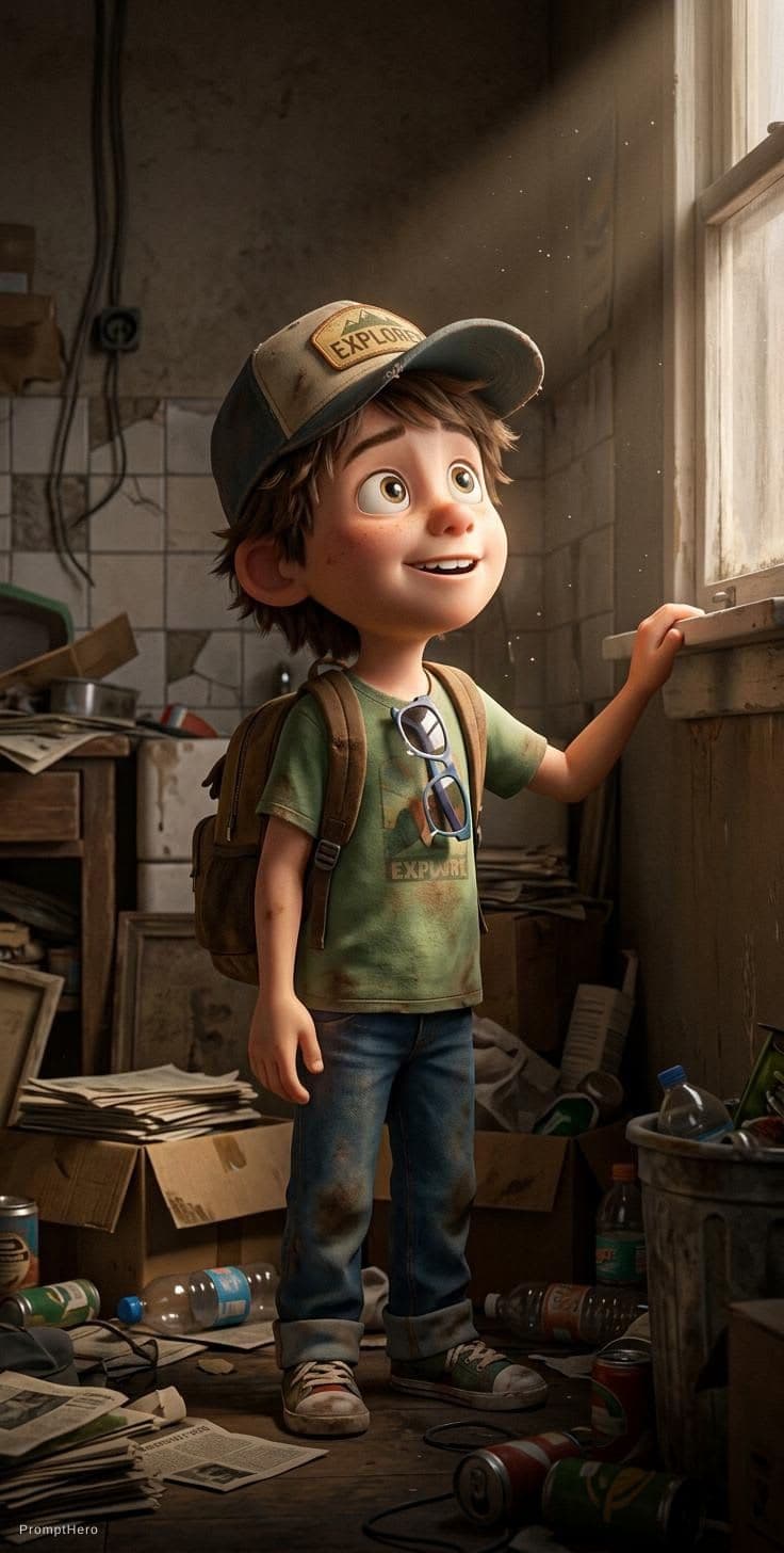 Hero prompt: A Pixar-style animated portrait of a young, quirky...