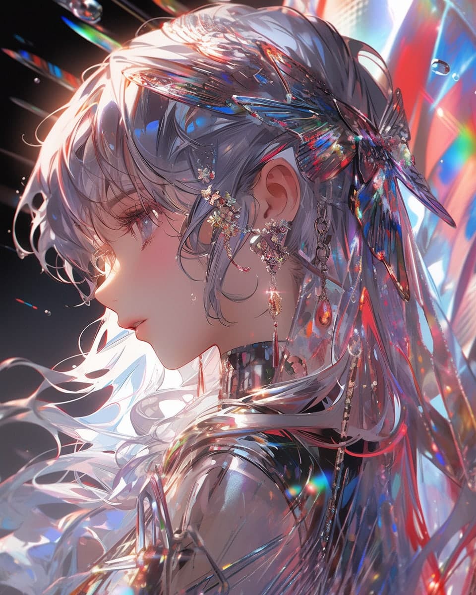 Midjourney prompt: an animated film about an angel and a woman in a s...