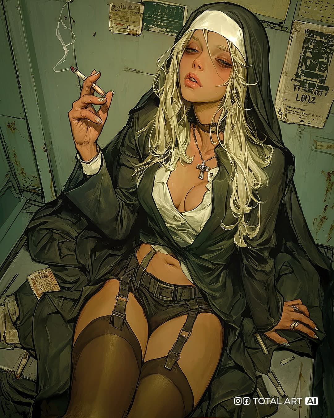 «The last cigarette» - Midjourney